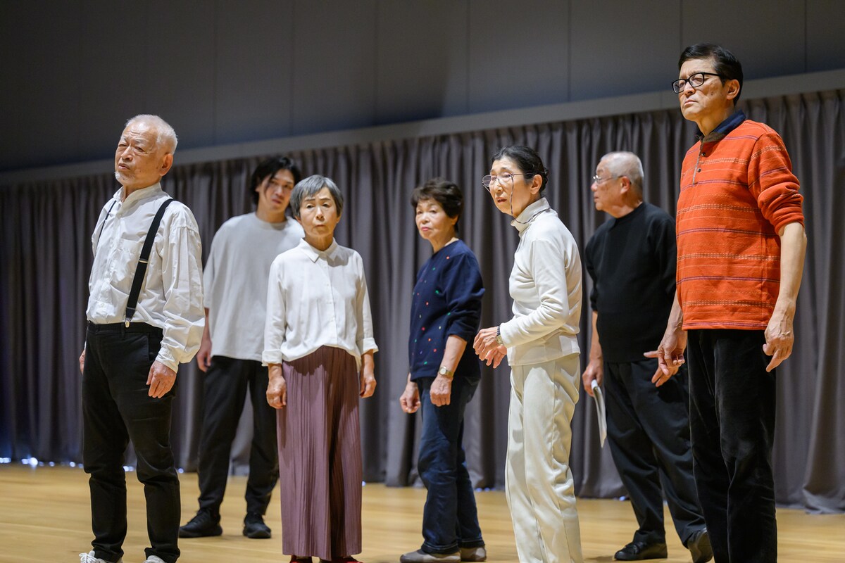 「終点 まさゆめ」稽古の様子。