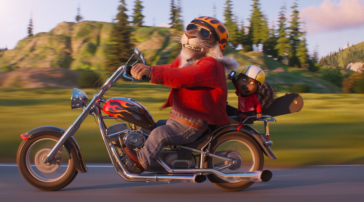 「SING／シング：ネクストステージ」より、クレイ・キャロウェイ（左）、アッシュ（右）。