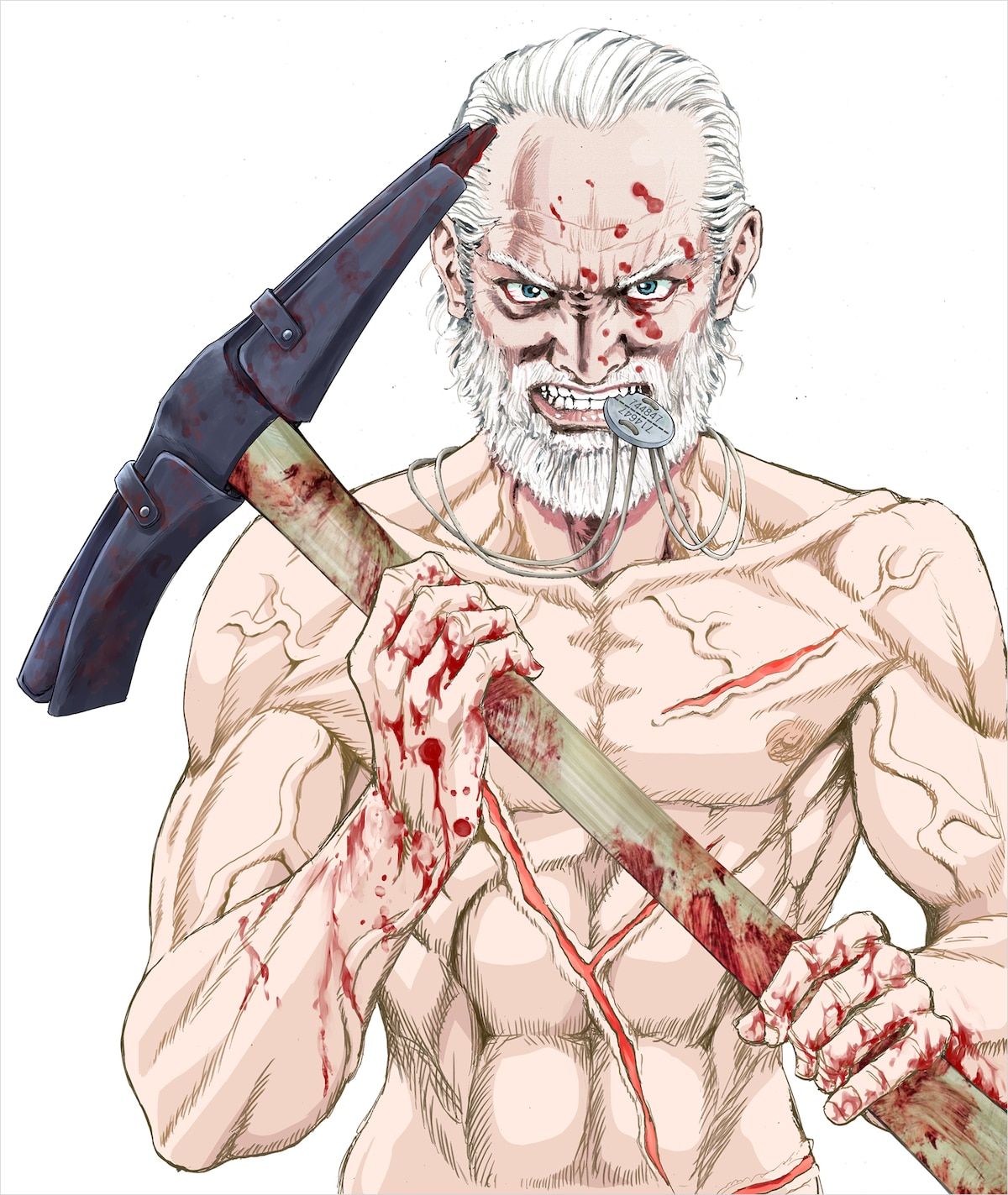 山口貴由の描き下ろしイラスト。