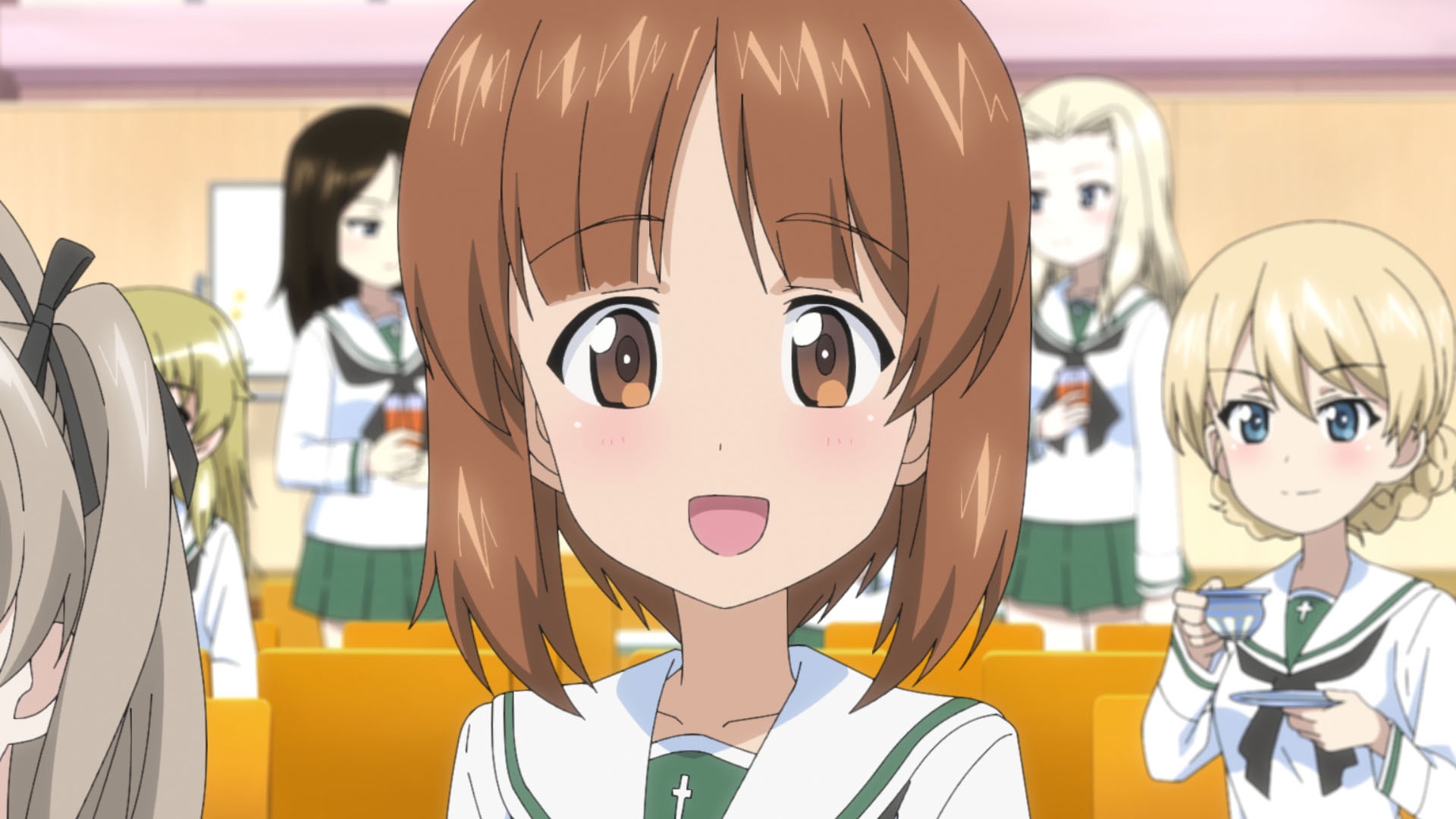 アニメ「ガールズ＆パンツァー もっとらぶらぶ作戦です！」第1幕より。