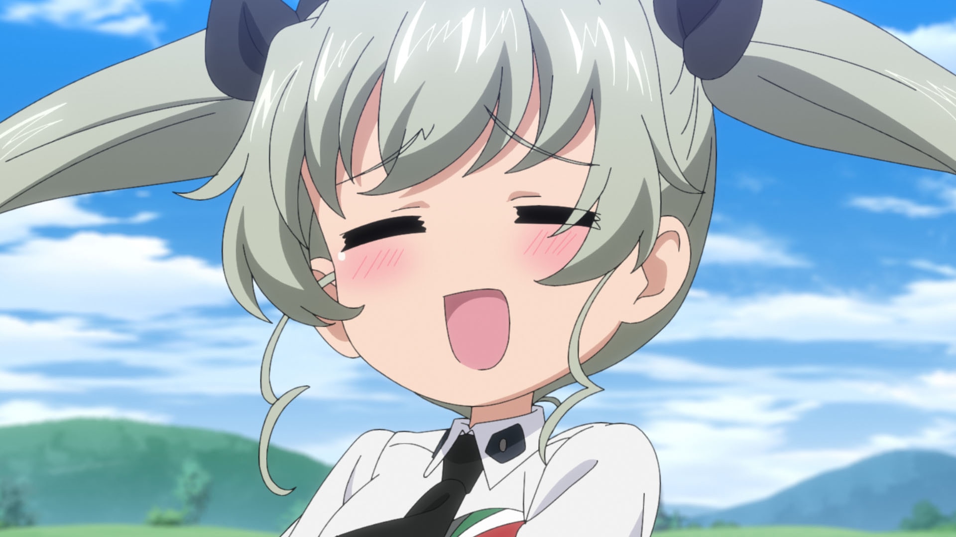 アニメ「ガールズ＆パンツァー もっとらぶらぶ作戦です！」第1幕より、アンチョビ。