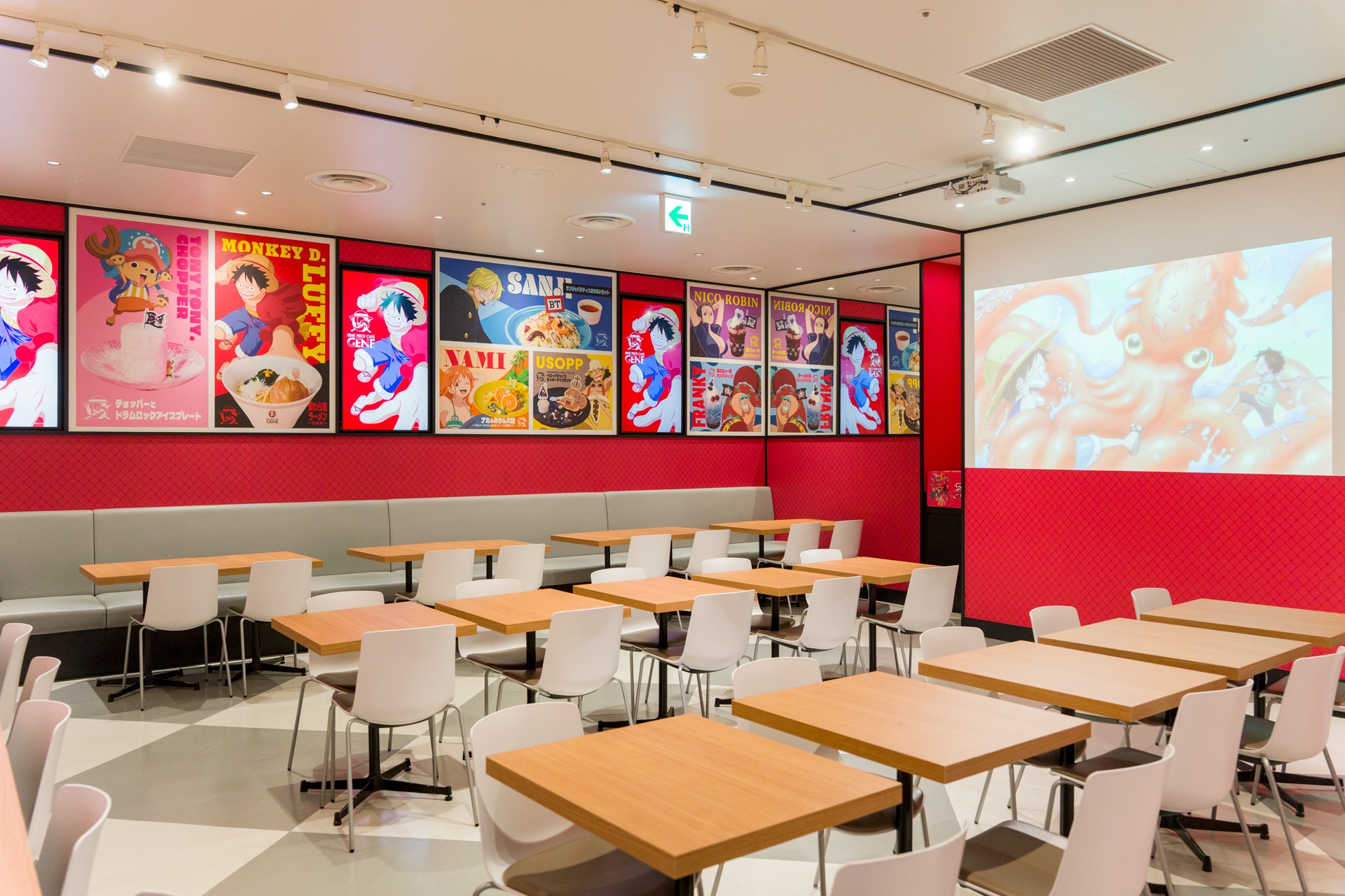 「ONE PIECE CAFE GENE」コラボカフェ店内