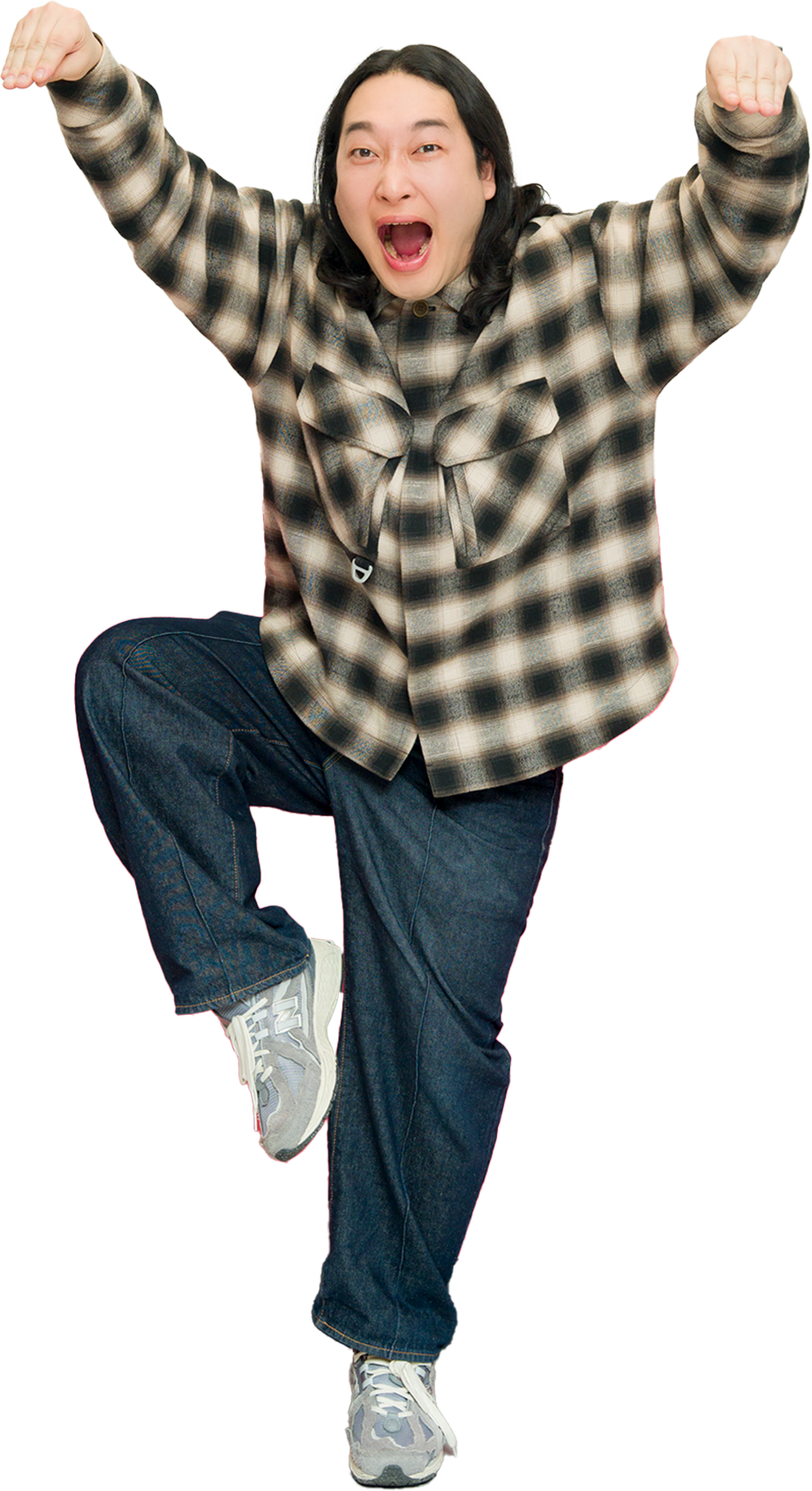 Mr2. ボン・クレーのマネをする賀屋壮也。