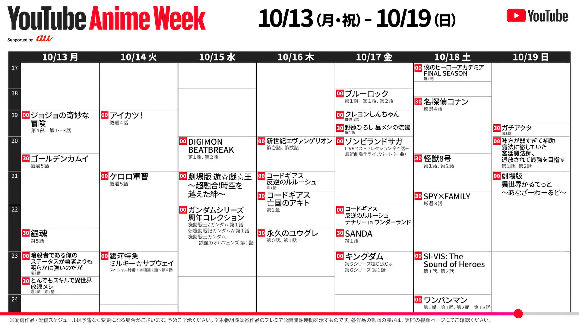 作品ラインナップ
