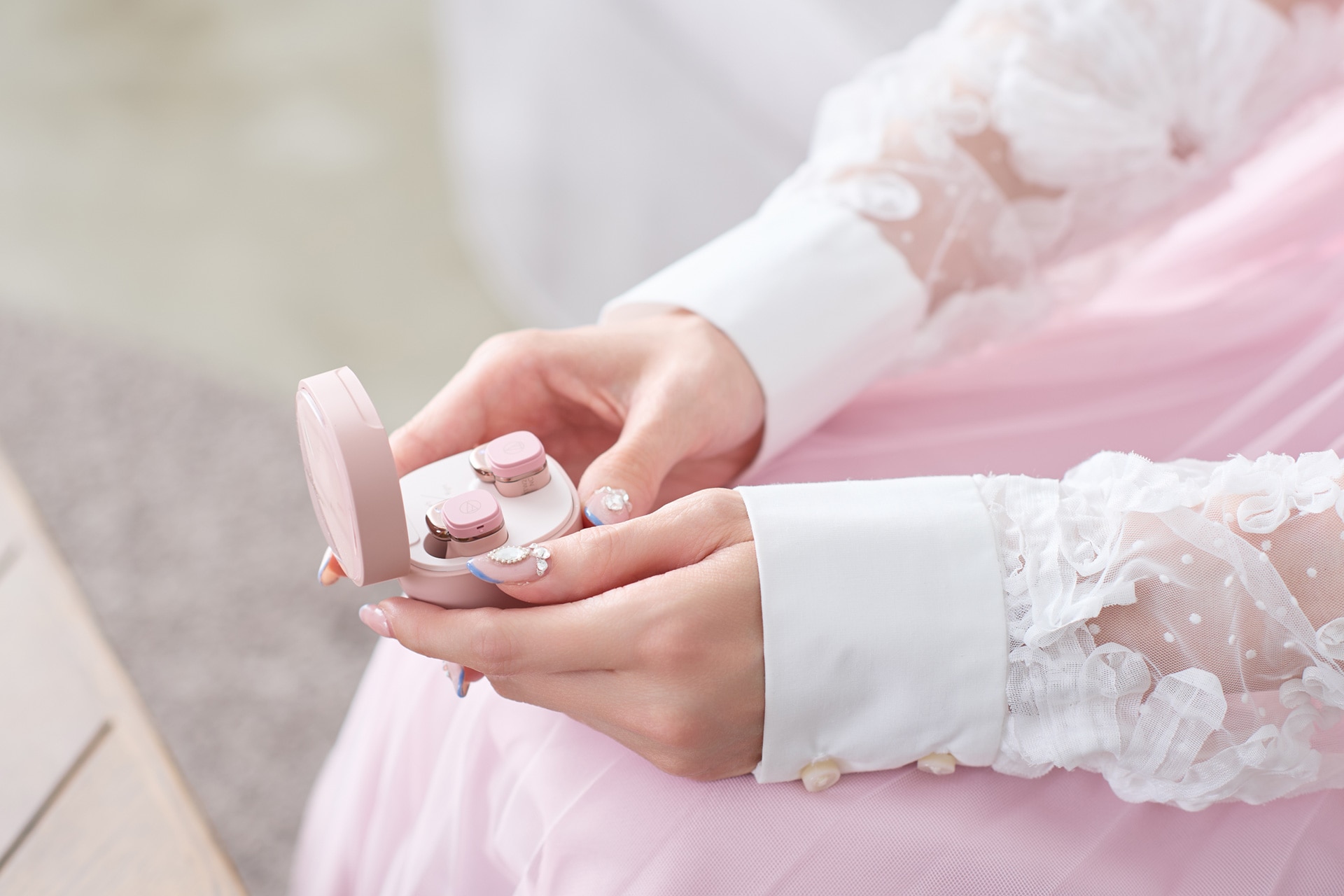 「ATH-SQ1TW2NC」ピンク