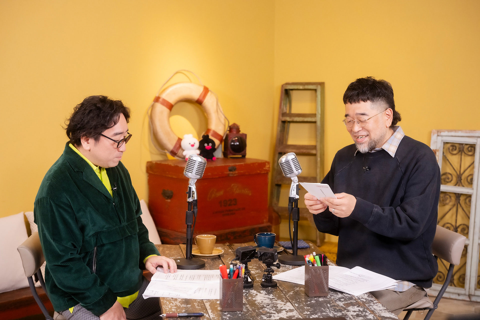 左から毛利泰士、槇原敬之。