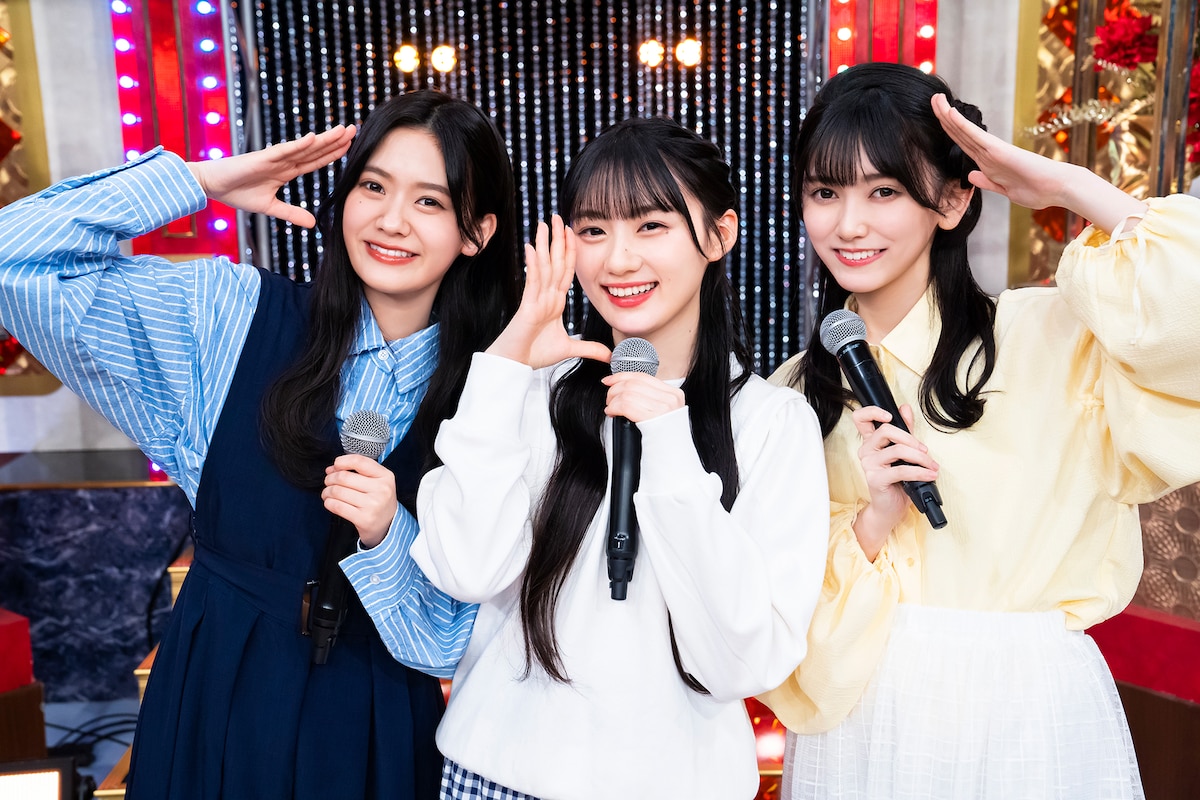 「アンマー」歌唱メンバー。左から奥田いろは、川﨑桜、池田瑛紗。