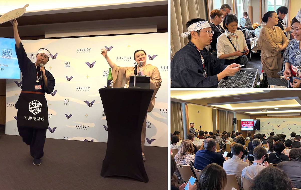 MIFAでのピッチ発表とパーティの様子