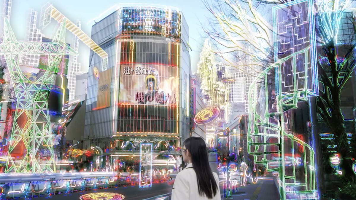 「暴太郎戦隊ドンブラザーズ」ドン1話より。サングラスを装着することにより不思議な異次元空間が見えてしまい、戸惑うはるか。