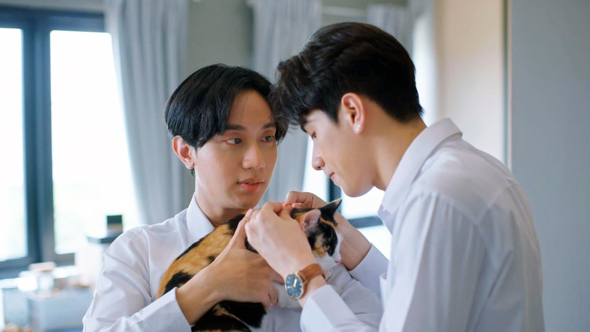 「Don't Say No -心が近づくとき-」より、ポップパーン（左）とリオン（右）。