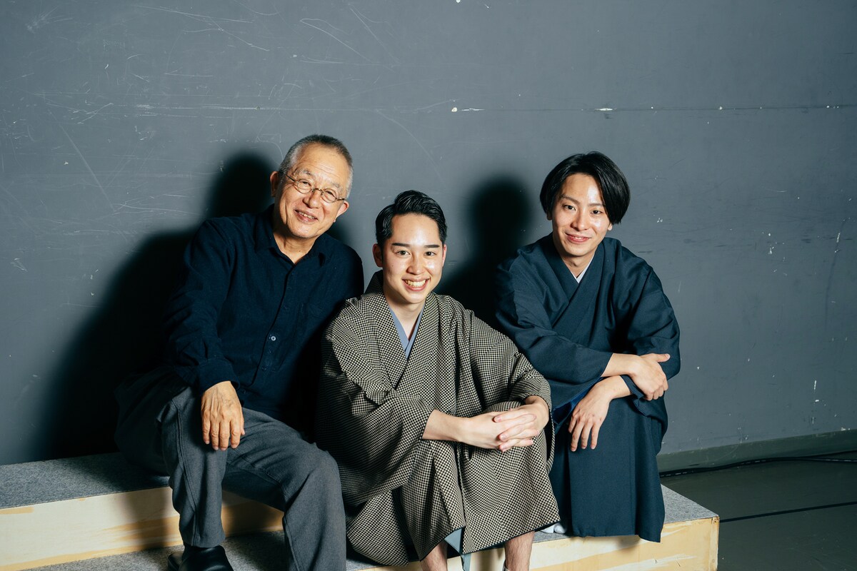 左から串田和美、中村虎之介、中村鶴松。