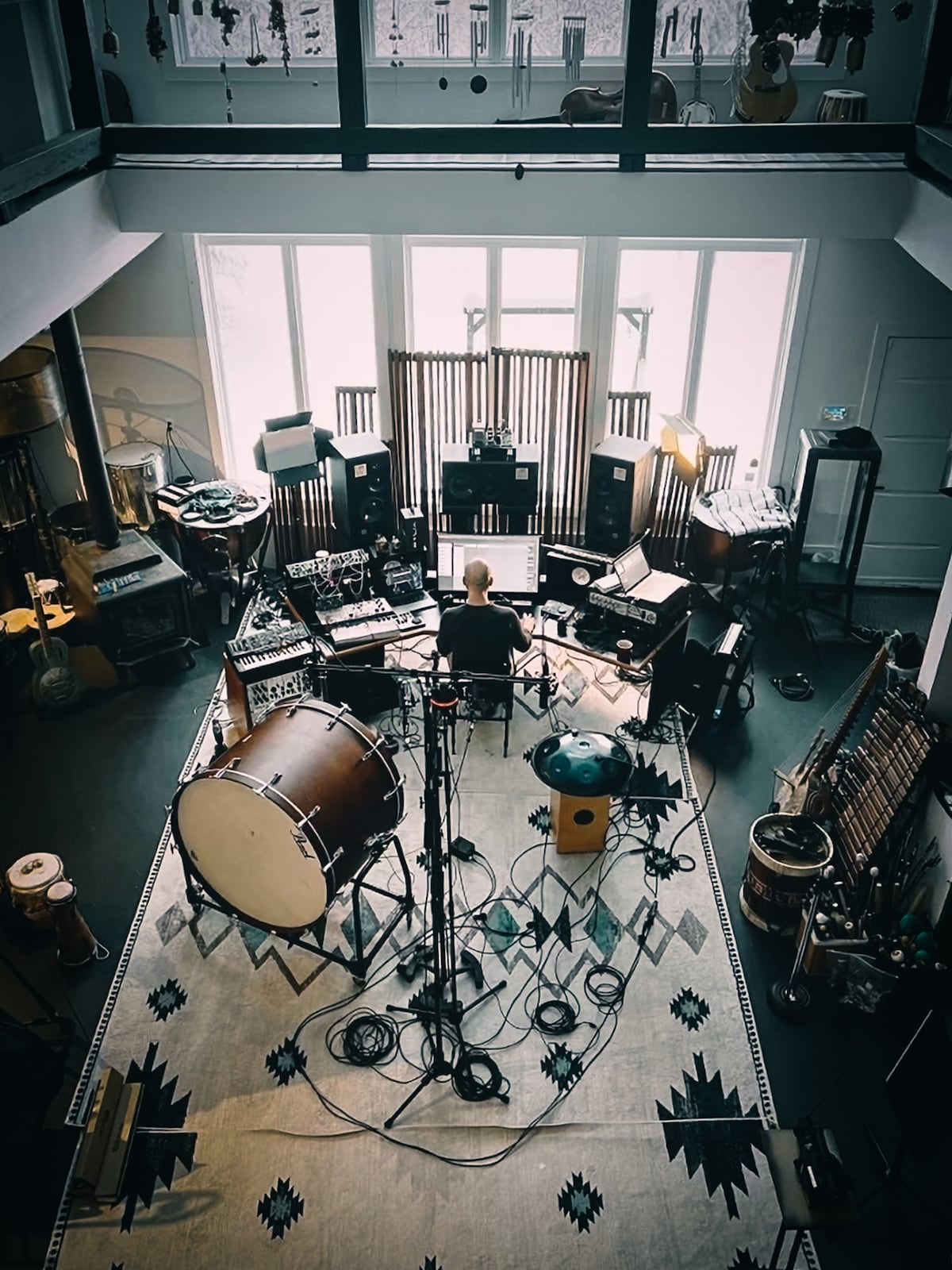 レコーディング中の様子。