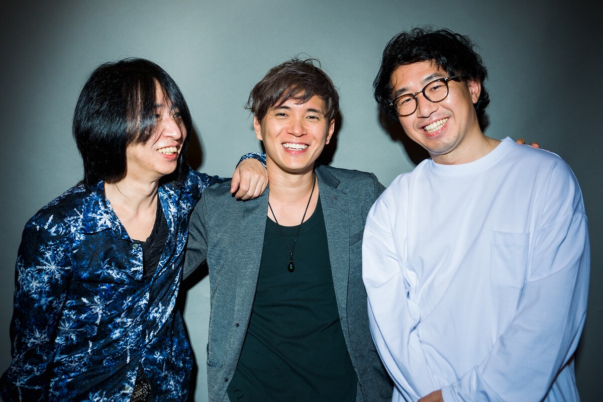 左から高梨康治、林ゆうき、宮崎誠。