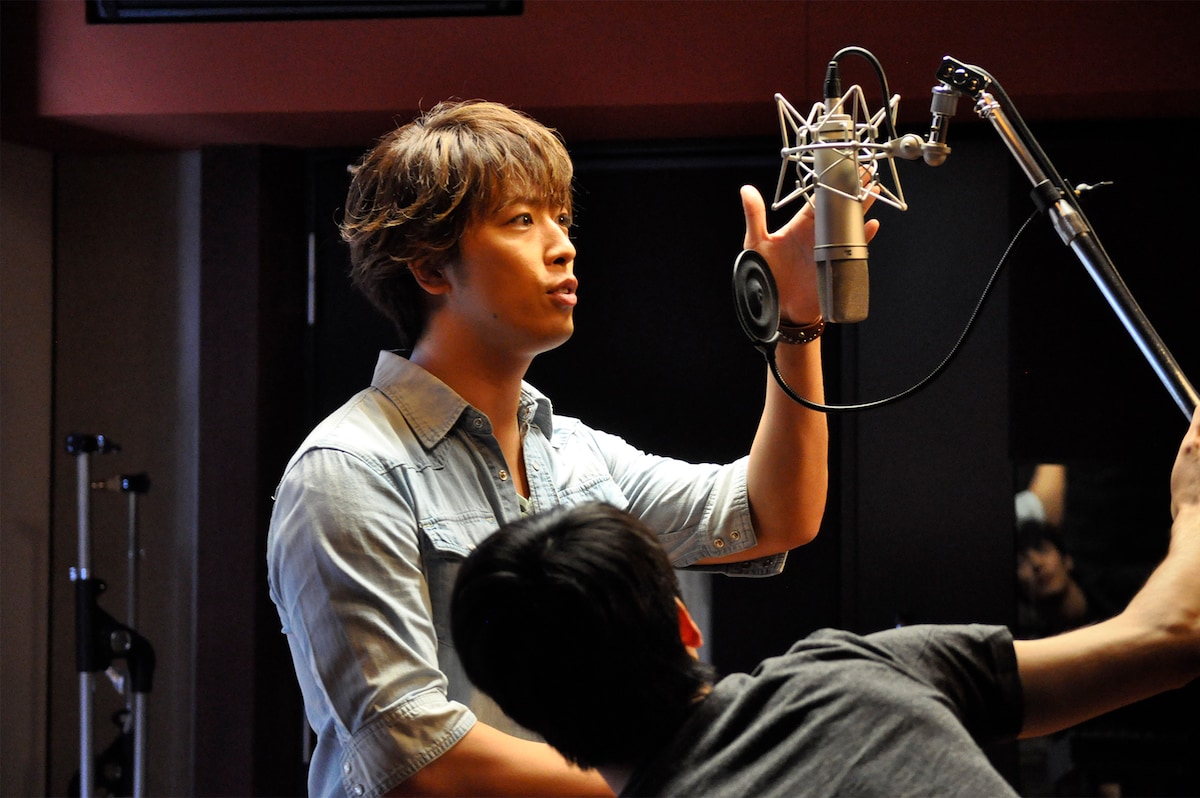 2015年8月リリース「Good bye 大切な人。」レコーディング風景よりko-dai（Vo）。