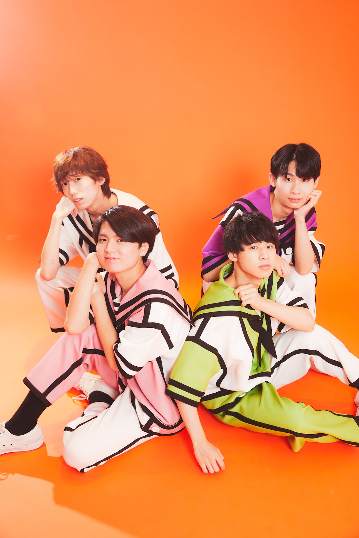 左から阿部隼大、松本勇輝、堀内結流、鈴木志音。