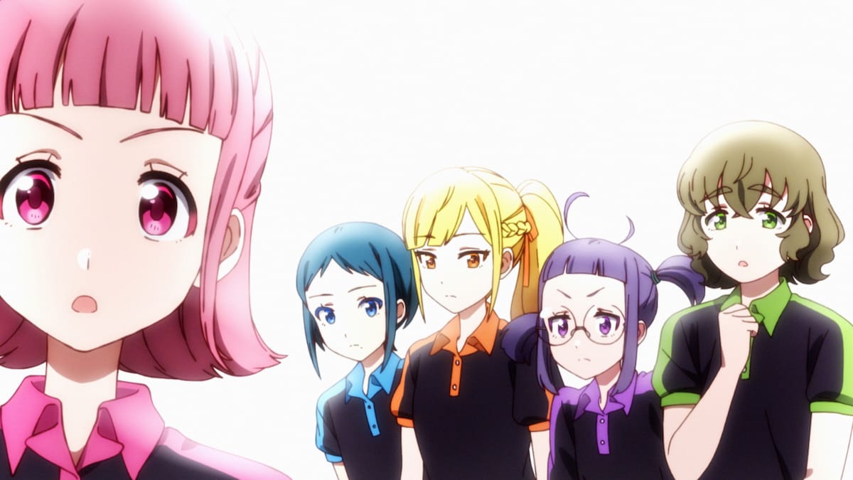 一刻館高校ボウリング部の面々。テレビアニメ「Turkey!」第5話より。