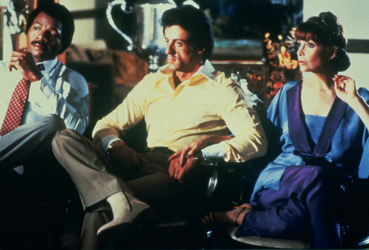 「ロッキー3」より、左からアポロ役のカール・ウェザース、ロッキー役のシルヴェスター・スタローン、エイドリアン役のタリア・シャイア ©1982 Metro-Goldwyn-Mayer Studios Inc. All Rights Reserved.