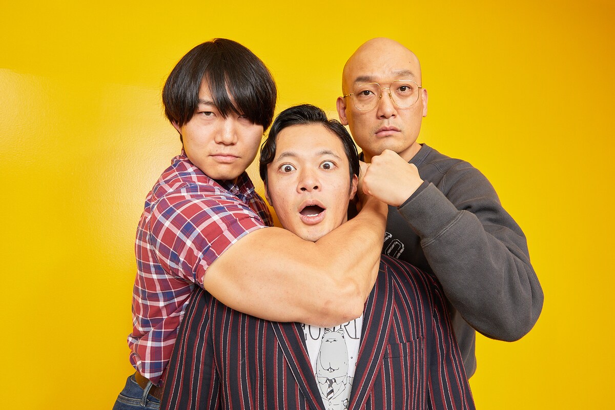 左から青木マッチョ、ショーゴ、みなみかわ