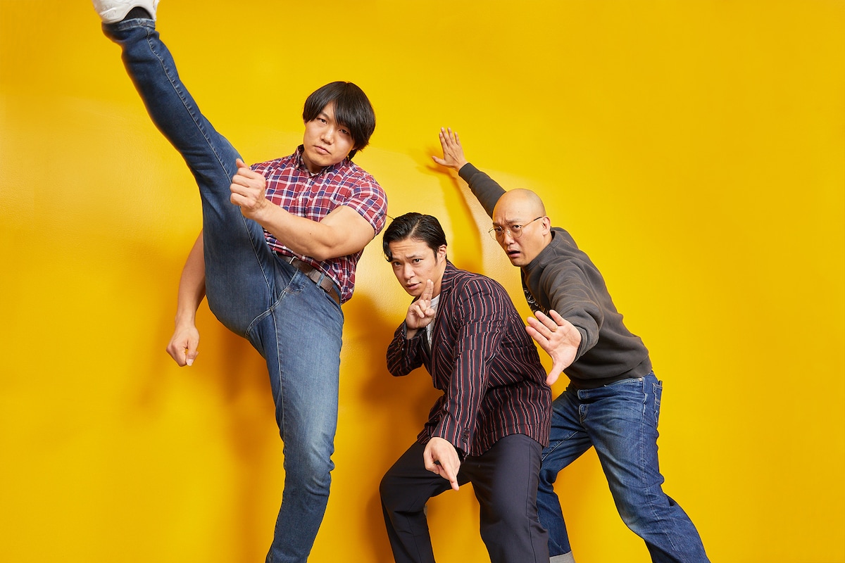 左から青木マッチョ、ショーゴ、みなみかわ