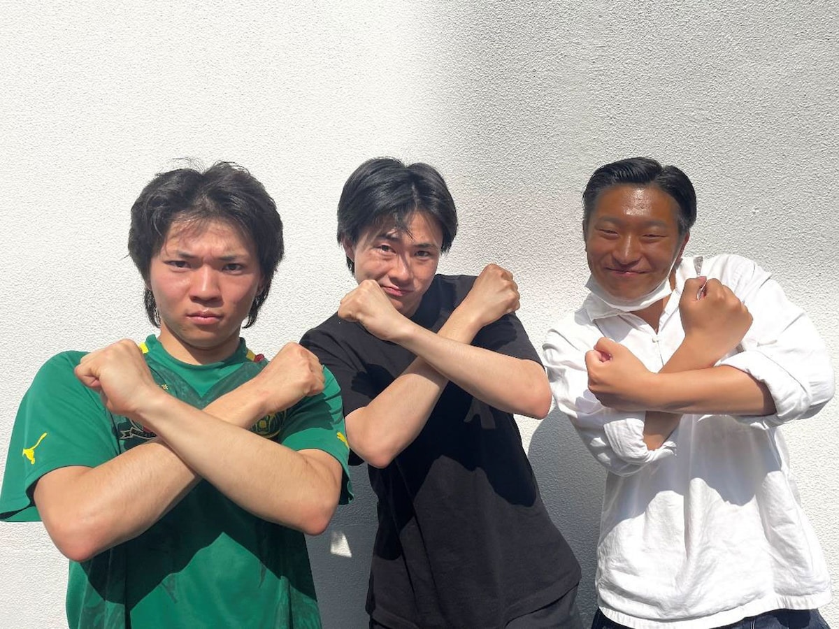 （左から）がくと、山田陸斗、ダダこだま