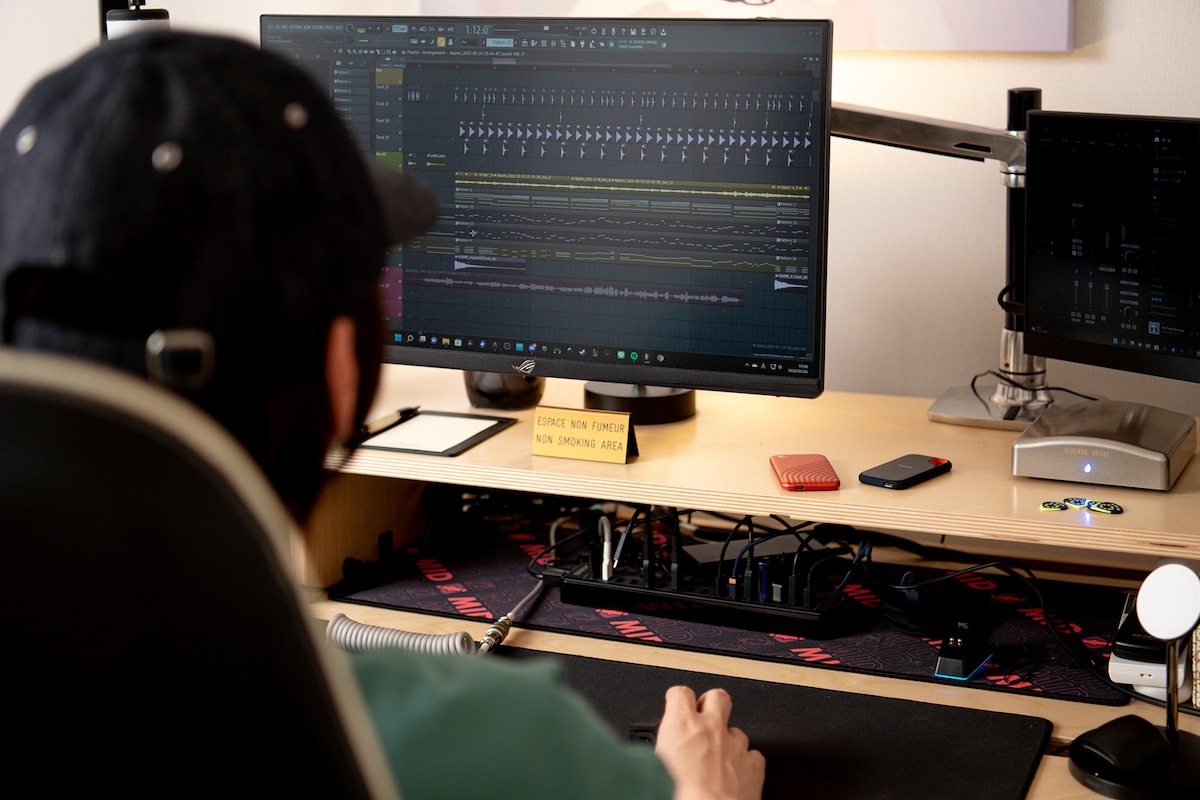 ビッケブランカの音楽制作の様子。