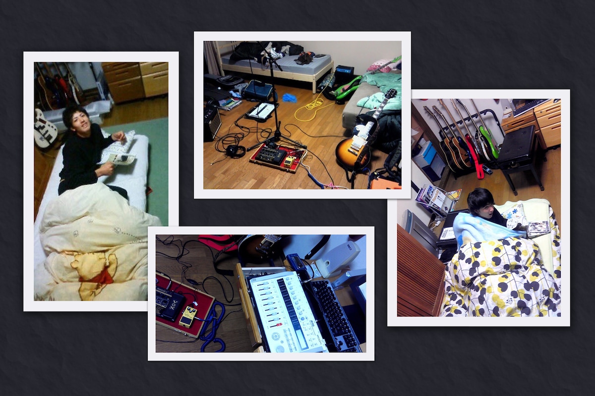 高校時代に行った自宅合宿の様子。