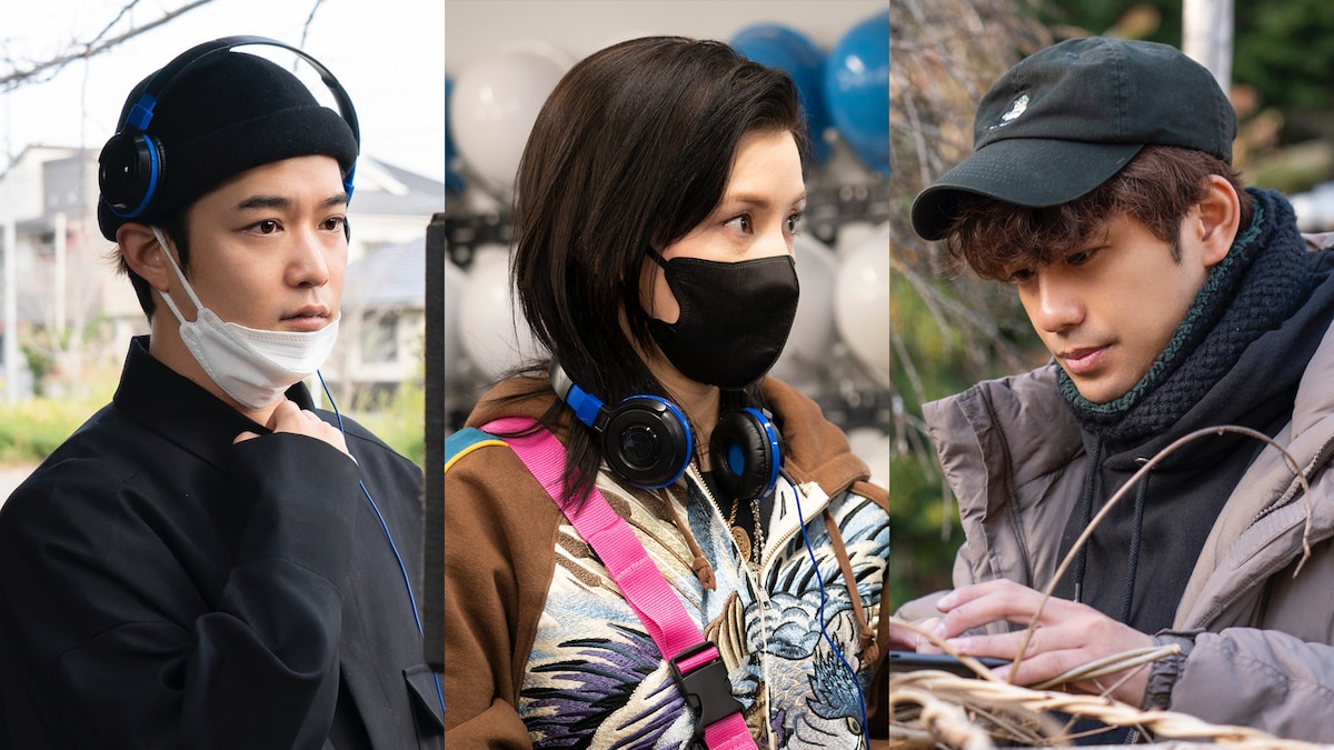 「アクターズ・ショート・フィルム4」に参加した監督陣。左から千葉雄大、仲里依紗、森崎ウィン。