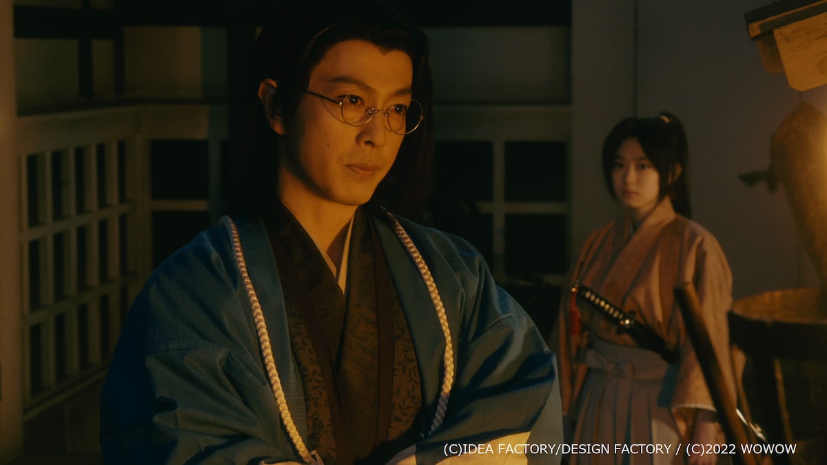 「WOWOWオリジナルドラマ 薄桜鬼」より、左から中林大樹演じる山南敬助、若柳琴子演じる雪村千鶴。