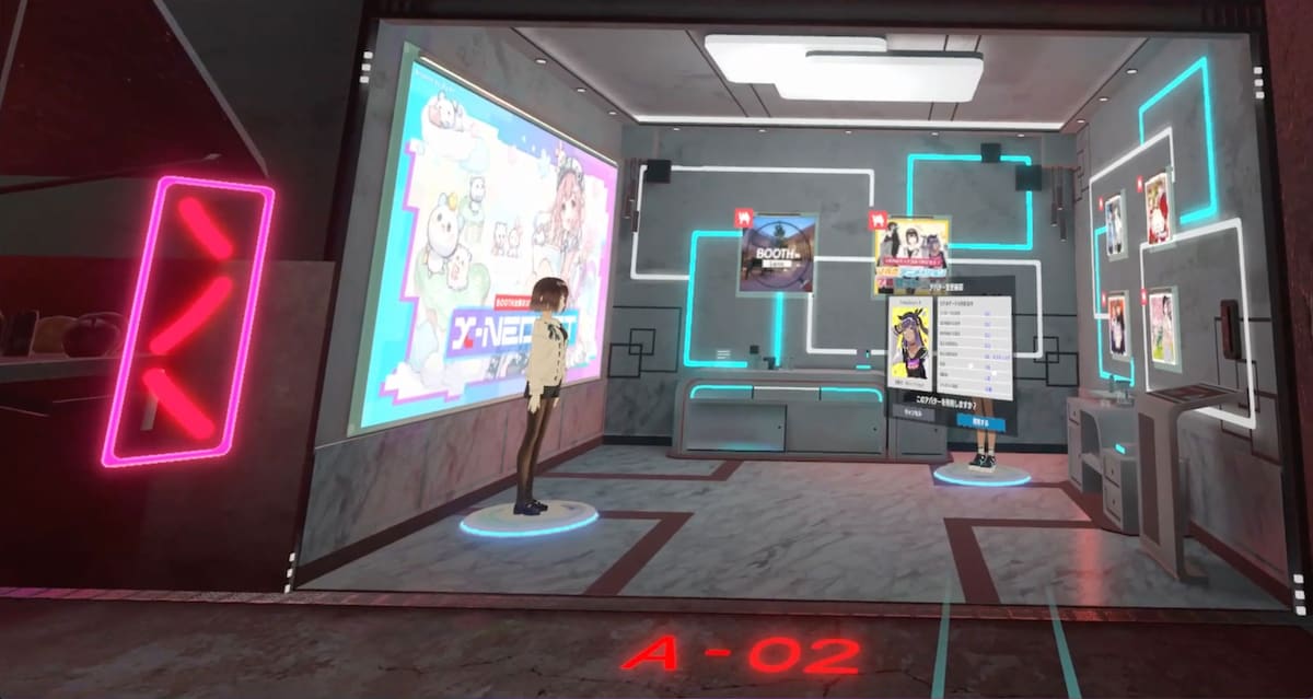 「X-NEOKET」サークルの出展ブース。