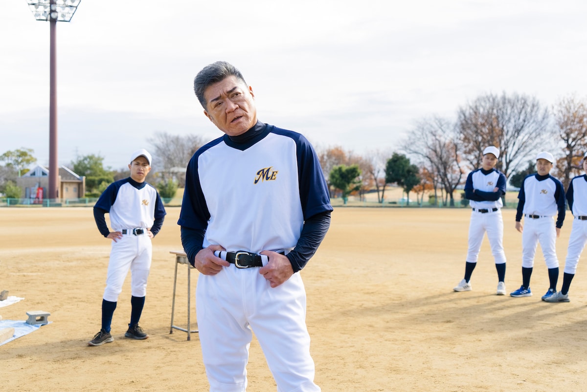 「野球部に花束を」より、小沢仁志演じる“怖い先輩”。