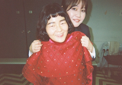 紅しょうが稲田とゆにばーす・はら（撮影：紅しょうが・熊元プロレス）